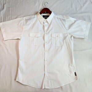 AirWalk Mens Dress shirt short sleeve White size XLarge